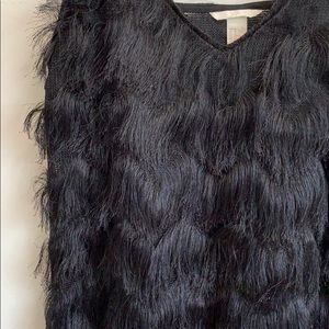 Black fringe camisole